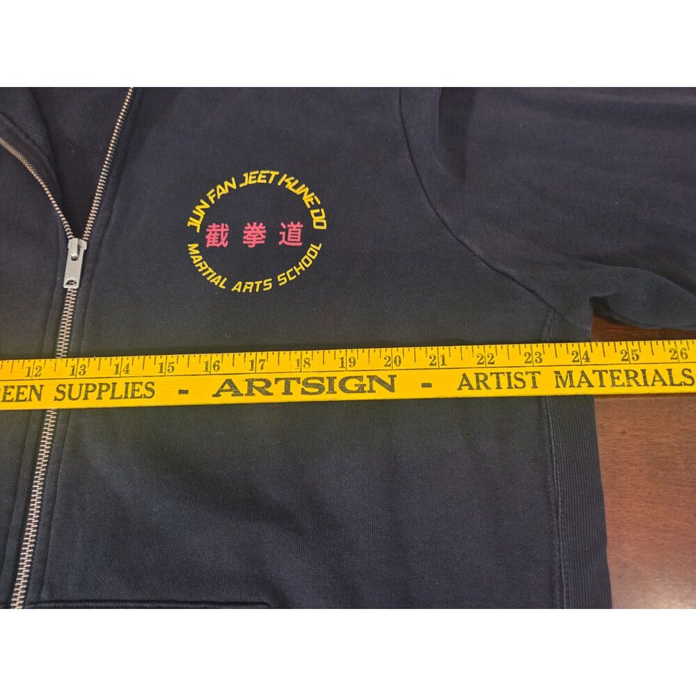 Ovadia & Sons x Bruce Lee Jeet Kune Do Hoodie Black Embroidered Graphic Mens XL - Picture 7 of 10